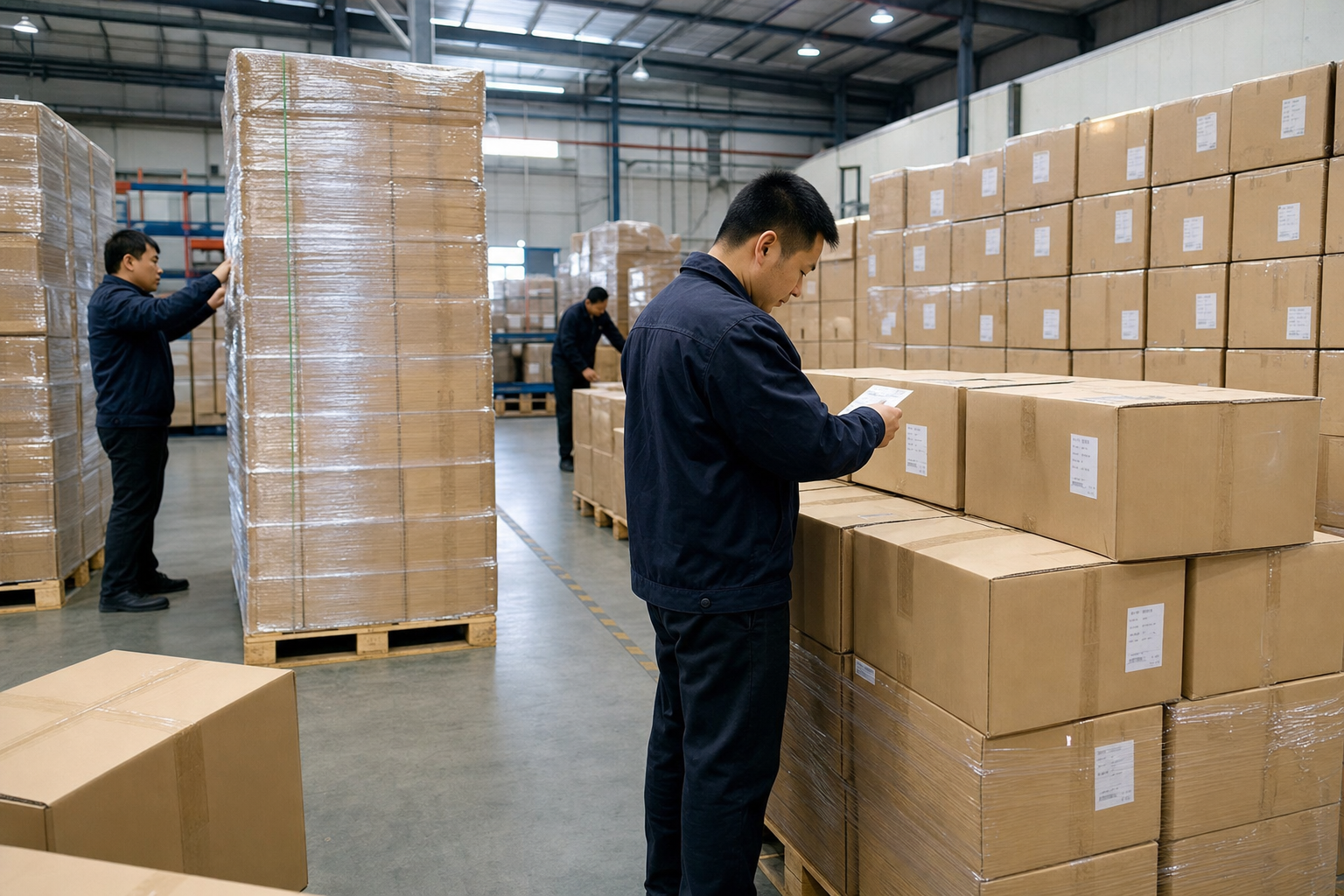 vận chuyển hàng hóa kiểm hàng và đóng gói tại kho